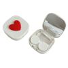 YPBEW Cute Contact Lens Case(Square And Heart) For Travel & Home Colorful Heart Lenses Remover Tool Kit With Contact Lens Holder, Pink view 4