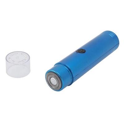 Mini Beard Trimmer, Multifunctional Compact Electric Beard Trimmer for Daily Use Travel (Blue)