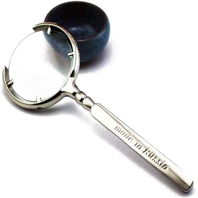 Handheld Metallic Material Stainless Steel Hd Old Man 20X for Reading Crafts Repair Magnifier,Metallic charitable