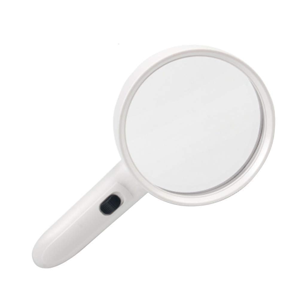 Led Magnifiers Handheld 10x Old Man Reading with Uv Light Electronic Repair Stamp Identification Magnifying Mirror charitable