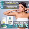 Marine Collagen Capsules 1500mg - 120 Hydrolysed Capsules 60 Day Serving for Women & Men - Improve Skin Hydration Wrinkles - Hair Thickness & Growth - Stronger Nails Joints & Bones view 2