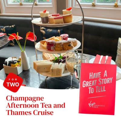 Champagne Afternoon Tea and Thames Cruise for Two - Explore London with delicious treats at The Courthouse and unlimited hop-on and off travel on the Thames