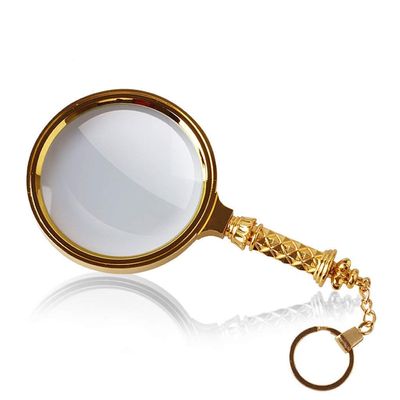 10X All-Metal Hand-held, Children's Elderly Reading Portable Detachable Handle Mirror charitable