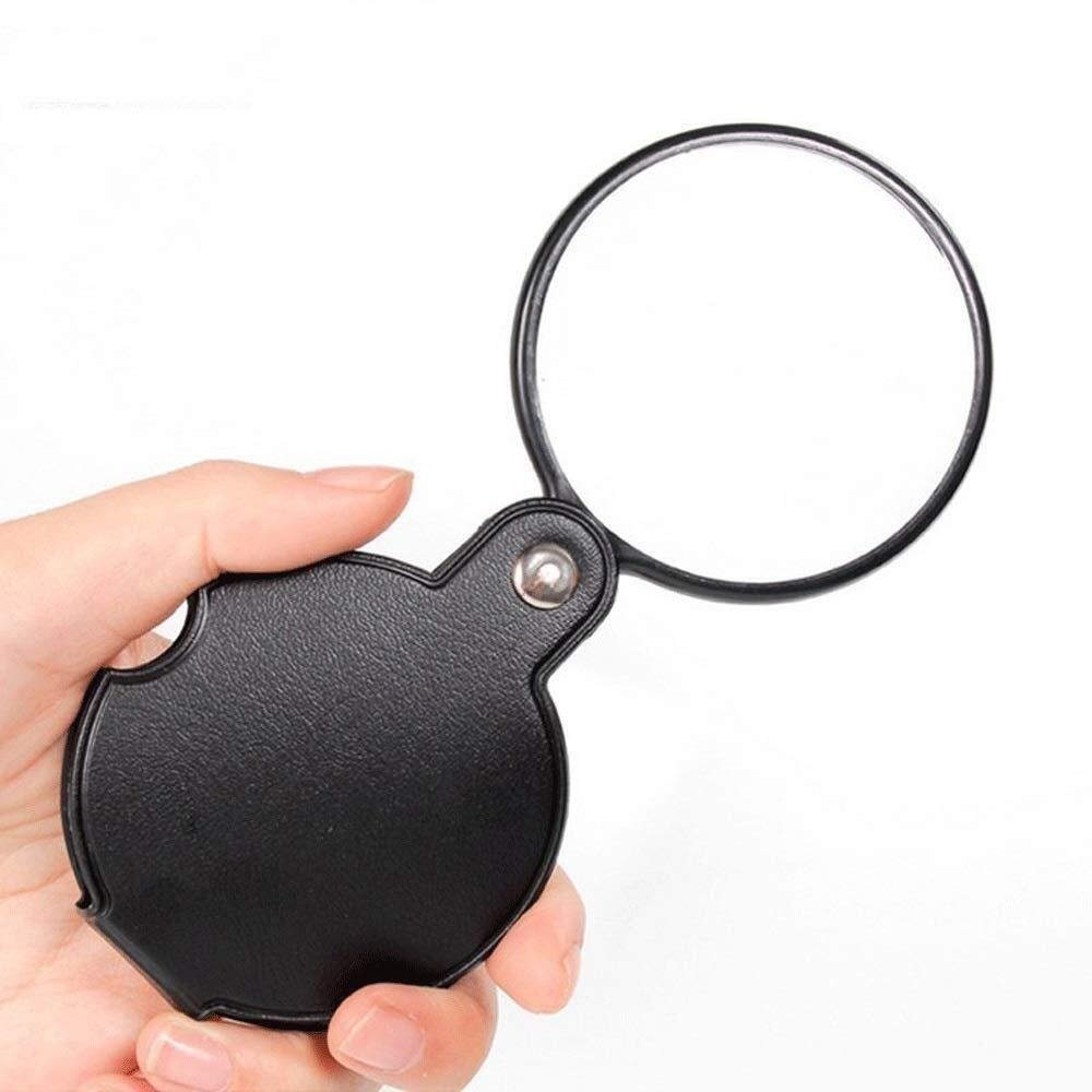 10X Folding Pocket 60mm Portable Elderly Children Students Reading Newspaper Optical Glass charitable