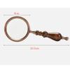 10 Times Retro Wooden Handle Handheld Old Man Reading Identification Maintenance Enlargement Mirror charitable view 4