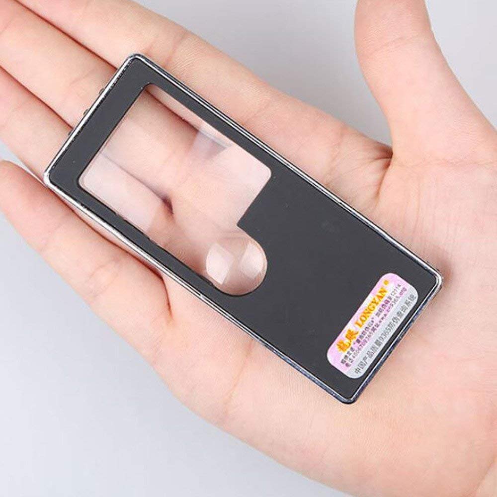 (10X / 15X) Business Card Type Lighting, with LED Light HD, Used Compatible with Elderly, Youth, Stamp Reading, Medicine Bottle charitable