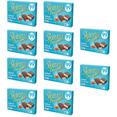 Skiny Dream Salted Caramel Bars 5 Pack - Afforable And Low Calorie, Skiny Dream Allow You Have That Well Earned Treat Without The Unwanted Extra Calories - Pack of 10