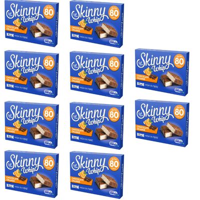 Skiny Whip Orange 5 Pack - This Low Calorie But High In Quality Coffee Flavoured Bar Will Give You The Boost You Need During The Day - Pack of 10