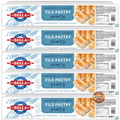 Bella Filo Pastry Sheets phyllo dough 400 gram x 5 Packs