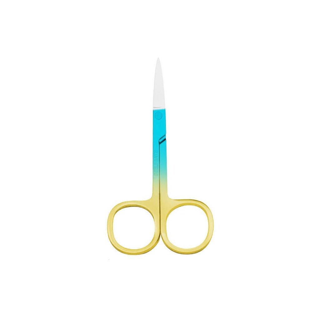 dijiusidy Nail Cuticle Nippers Stainless Steel Scissors Wear-Resistant Waterproof Trimming Tool Handheld Household Accessory, Spray Blue Gold