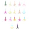 dijiusidy Nail Cuticle Nippers Stainless Steel Scissors Wear-Resistant Waterproof Trimming Tool Handheld Household Accessory, Spray Blue Gold view 2
