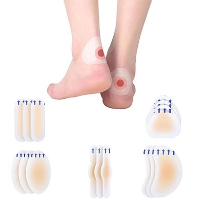 15 Pcs Blister Plasters Bandages Invisible Hydrocolloid Blister Bandages Blister Cushion Pad for Fingers, Toes, Forefoot, Heel Blister Prevention and Recovery, 5 Sizes