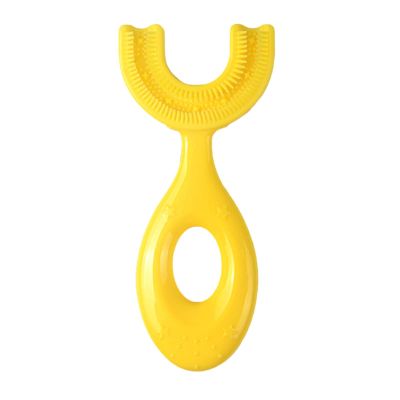 Toothbrush for Children with Easy handling 360 Degree Toothbrush Kids Toothbrush with Gentle Cleaning Action Child Toothbrush with Rounded Bristle Tips u Shaped Toothbrush