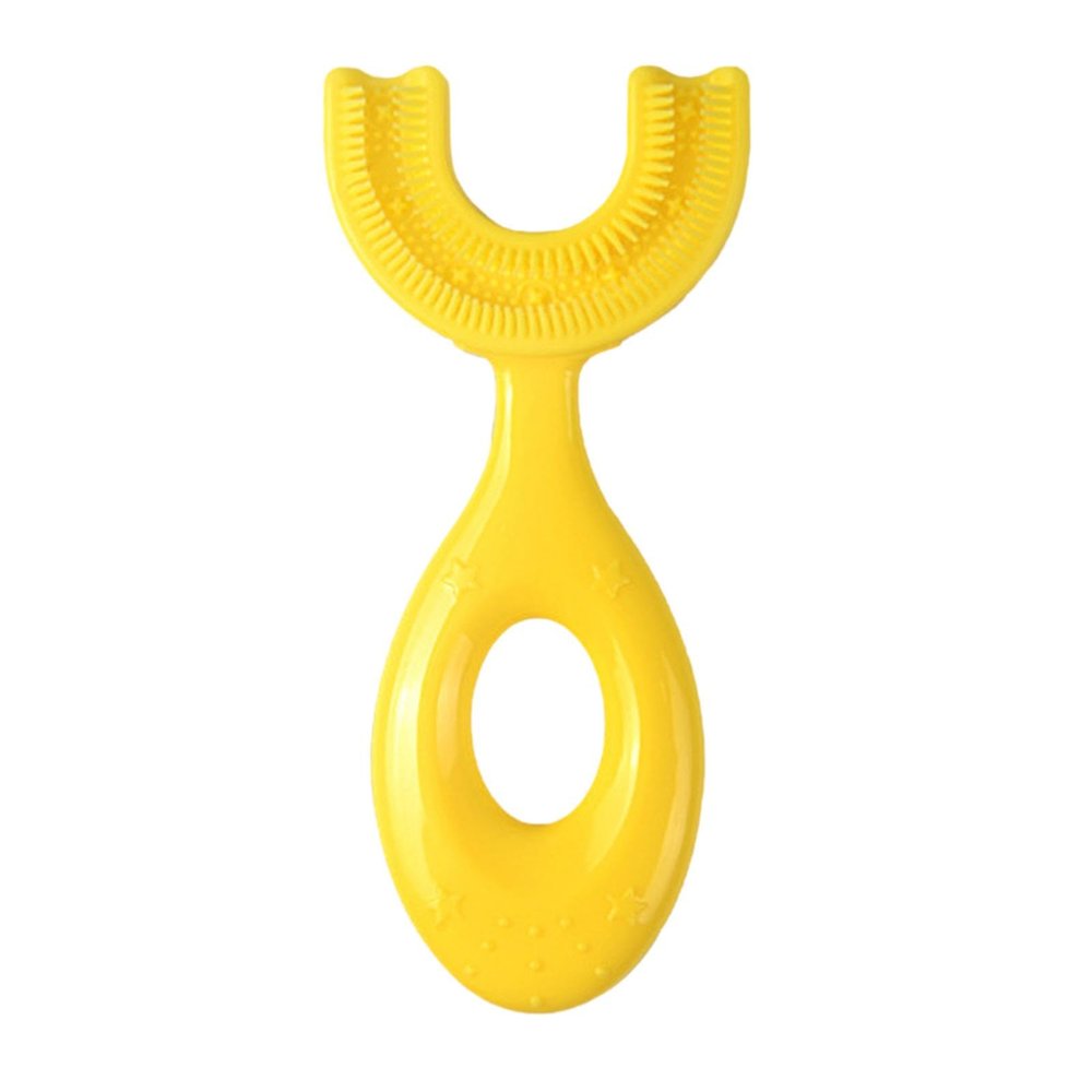 Toothbrush for Children with Easy handling 360 Degree Toothbrush Kids Toothbrush with Gentle Cleaning Action Child Toothbrush with Rounded Bristle Tips u Shaped Toothbrush