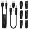 KUOQIY 9 PCS Shaver Charger Kit, 5V USB Shaver Charger Cable, Replacement Power Cord Adapter, for Various Electric Hair Clippers, Grooming Instruments view 1