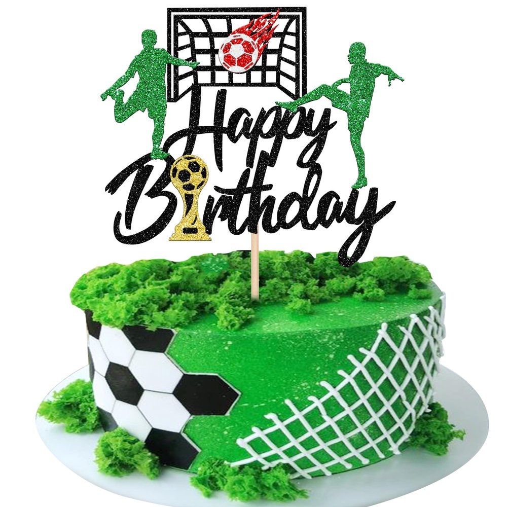 Rsstarxi Soccer Cake Topper for Sports Theme Birthday Party Decorations