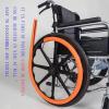 1Pair Wheelchair Push Rim Covers, Wheelchair Push Rim Protective Cover,Rear Wheel Sports Wheelchair Cover, Silicone Hand Push Cover-Improve Grip and Traction (Color : D) view 2