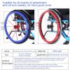 1 Pair 24 Inch Wheel Chair Rear Wheel Cover Protective Sleeve Wheelchair Push Rim Covers Wheelchair Rear Wheel (Color : F, Size : 24 inch) view 2