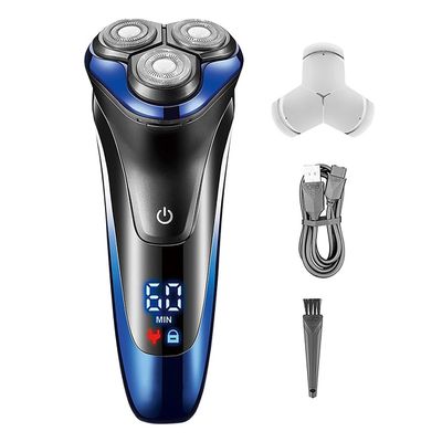Electric Razor for Men, Wet Dry Electric Shaver for Men Rotary Beard Electric Razor Shaving Machine Grooming Kit Rechargeable LCD Display