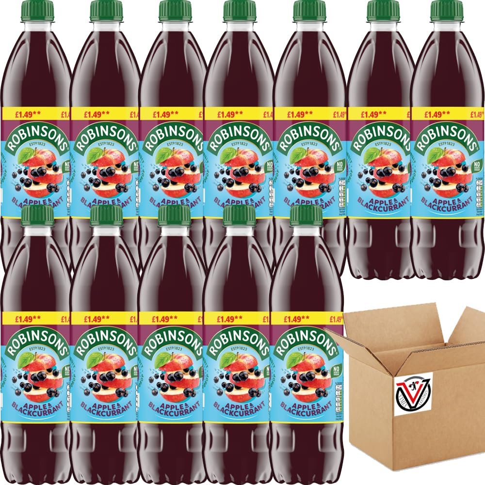 Generic 12 x RobinsonnsNo Added Sugar Squash PMP 750ml (Apple & Blackcurrant)