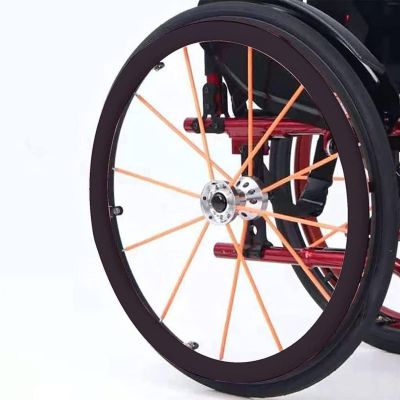 24Inch Wheelchair Rear Wheel Cover Protective Sleeve Wheelchair Push Rim Covers Wheelchair Rear Wheel,Black