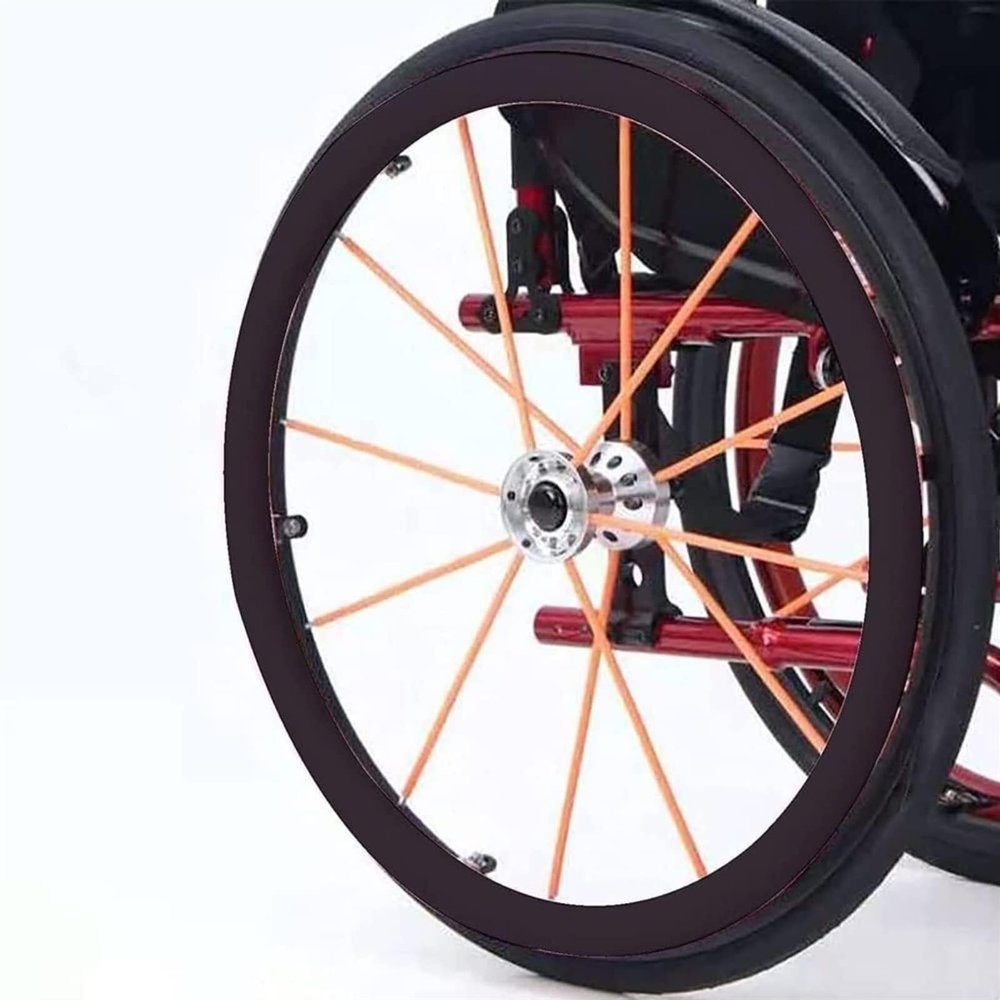 24Inch Wheelchair Rear Wheel Cover Protective Sleeve Wheelchair Push Rim Covers Wheelchair Rear Wheel,Black