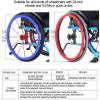 1 Pair 24inch Wheelchair Rear Wheel Cover Protective Sleeve Wheelchair Push Rim Covers Wheelchair Rear Wheel, Improve Grip and Traction view 2