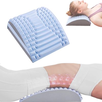 wanghaiyanBD Solid color lumbar correction cushion, massage portable sit-up cushion, fitness and sports sporting goods, For Herniated Disc, Sciatica, Scoliosis