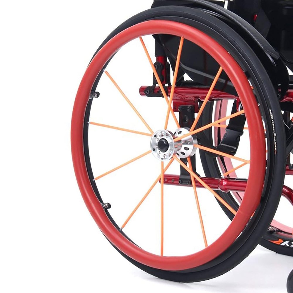 24 inches Rear Wheel Sports Wheelchair Cover, Wheelchair Rear Wheel Cover Protective Sleeve Wheelchair Push Rim Covers Improve Grip and Traction