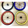 24 inches Rear Wheel Sports Wheelchair Cover, Wheelchair Rear Wheel Cover Protective Sleeve Wheelchair Push Rim Covers Improve Grip and Traction view 2