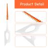 LFCFBH 400 PCS Interdental Brushes Orange, Silicone Teeth Floss Sticks for Oral Tooth Clean view 4