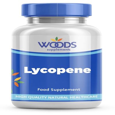 Lycopene 15mg (360 Tablets) from Woods Supplements | contributes to The Protection of Your Cells from oxidative Stress | with Added Vitamin E & Thiamin | Suitable for Vegetarians & Vegans