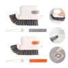 2 PCS Crevice Cleaning Brush Detachable Gap Cleaning Brush Tools Window Track Cleaning Tools 3 in 1 Hand-held Hard Bristle Brush with Tweezers for Window Track, Shower, Sink, Corner, Floor Lines view 1