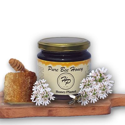 Coriander Pure and Raw Honey from ECO/BIO Area Unheated,Unpasteraised,Unfiltered Coriander Mountain Honey harvested in our own Bee Farm (Small, 500, gram)