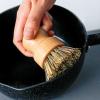 Palm Dish Brush, Washing up Brush with Short Handle Beech Wood Kitchen Brushes for Dishes for Kitchen Camping Cleaning or Any Pot Washing view 3