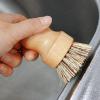Palm Dish Brush, Washing up Brush with Short Handle Beech Wood Kitchen Brushes for Dishes for Kitchen Camping Cleaning or Any Pot Washing view 4
