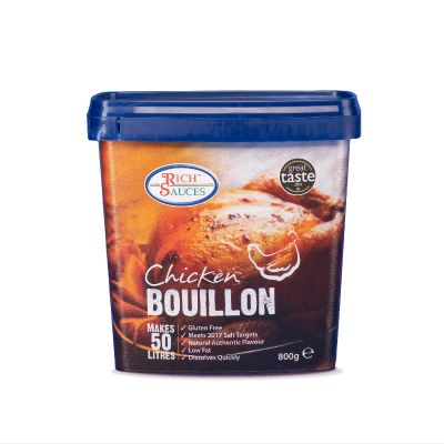 Rich Sauces Chicken Bouillon Paste 800g - Rich Savoury Stock for Sauces & Gravy with Real Chicken, Vegetables & Spices - Versatile Soup Stock Seasoning - Gluten Free