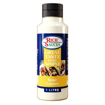 GTMS Vegan Sour Cream 1L | Thick, Creamy Plant-Based Sour Cream Alternative with Authentic Flavour & Texture | Developed in the UK Gluten & Dairy Free