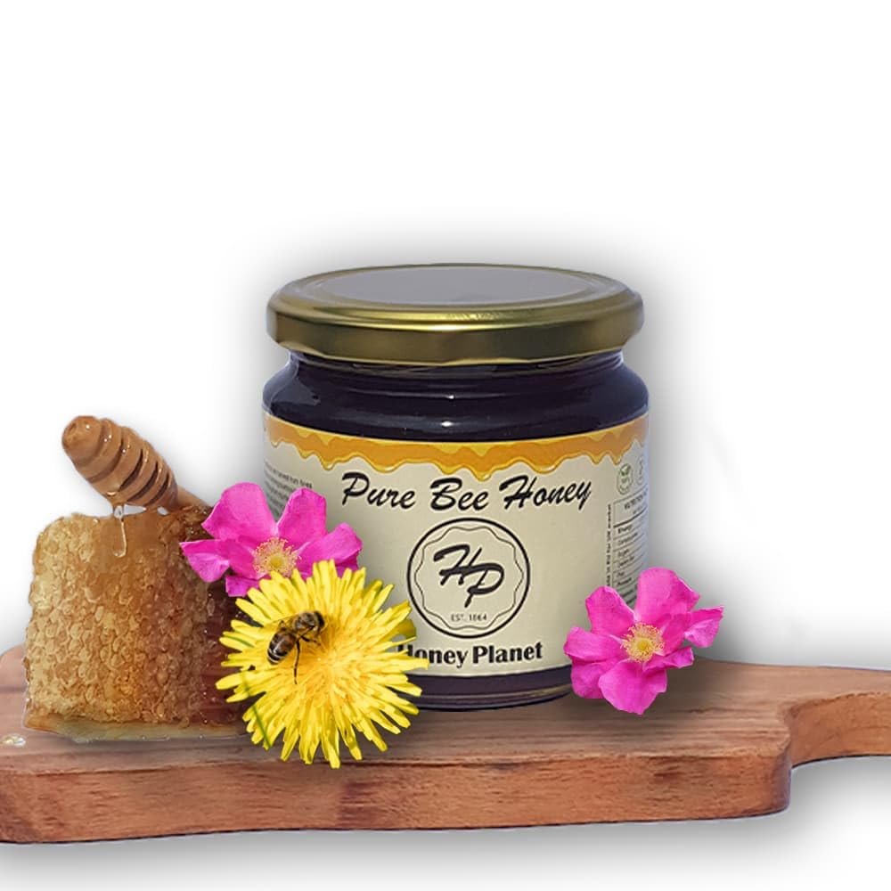 Natural Wildflowers Pure and Raw Honey from ECO/BIO Area Unheated,Unpasteraised,Unfiltered Wildflowers Mountain Honey harvested in our own Bee Farm (Small, 500, gram)