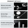 ABETOS Slim Rimless Reading Glasses for Men Women Silver Ultra Thin Mini Eyewear Frameless Pocket Readers with Portable Metal Pen Case for Travelling+2.5 view 4