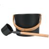 7L Aluminum Sauna Bucket and Ladle Set Sauna Bucket and Long Handle Ladle Accessories for Sauna Stea_m Room view 2