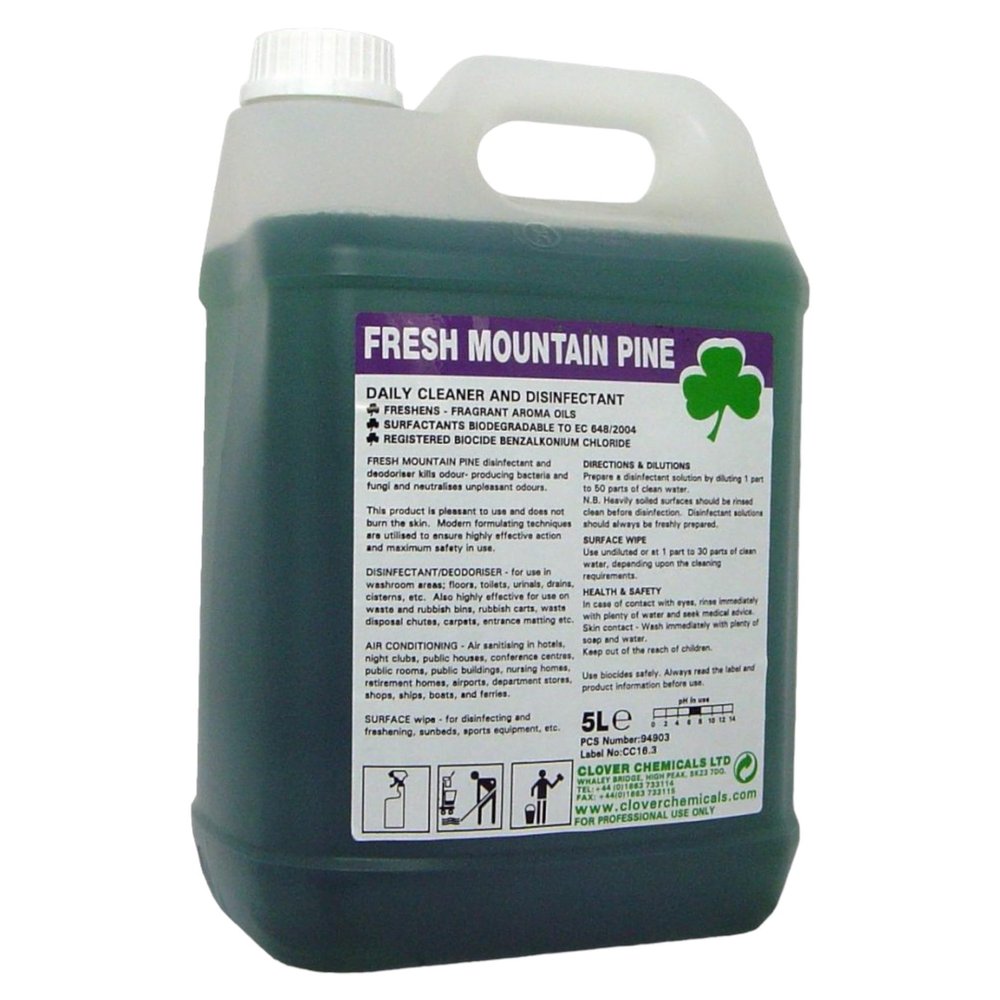 Clover Chemicals Fresh Mountain Pine Daily Cleaner Disinfectant, 5 Litre