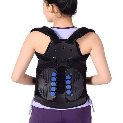 QZDCFC Adjustable Thoracolumbar Orthosis Back Brace Posture Corrector Breathable Lumbar Support Fixation Bracket for Back Pain Relie,XL (L) charitable