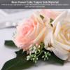 Wedhapy Artificial Rose Cake Topper, 3-Piece, Lady Figure, Wedding, Bridal Shower, Anniversary, Birthday, Gender Reveal, Mother's Day, Cloth, 15x17x6 cm/5.91x6.69x2.36 inch view 2