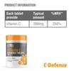 Childrens Vitamin C 200mg 120 Orange Flavour Chewable Tablets Kids Immunity by C.Defence, Made in The UK view 3