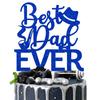 Best Dad Ever Cake Topper, Happy Birthday Dad/Happy Father's Day Cake Decor, World's Best Daddy,Father's Day Birthday Party Decoration Supplies view 1
