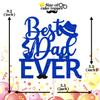 Best Dad Ever Cake Topper, Happy Birthday Dad/Happy Father's Day Cake Decor, World's Best Daddy,Father's Day Birthday Party Decoration Supplies view 2