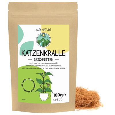 Alpi Nature Cats Claw Tea 100g 3.5 oz, Dried and Cut Cat's Claw Bark, Cat's Claw Loose Tea