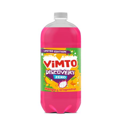 Vimto Discovery Mango & Dragonfruit No Added Sugar Fizzy Drink 2L (case of 8)