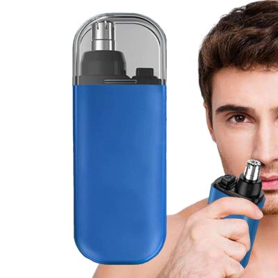 1/2 Nose Trimmer - Rechargeable Trimmer, Ear Grooming Clippers | 2 in 1 Eyebrow Groomer with Guard, Long-Lasting Ear Grooming Clippers, Hair Clipper for Cleansing,Black, Blue, Abs, Stainless Steel